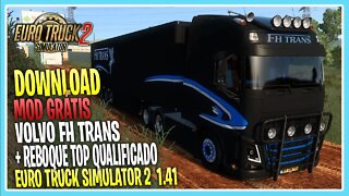 Mod VOLVO FH TRANS + REBOQUE EURO TRUCK SIMULATOR 2 VERSÃO 1.41