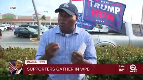 Hundreds line Southern Boulevard for a glimpse of Trump