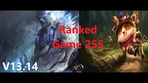 Ranked Game 255 Volibear Vs Teemo Top League Of Legensd V13.14