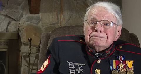 100-Year Old WWII Veteran Breaks Down in Tears in Heartbreaking Interview
