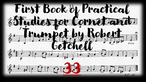 🎺 [GETCHELL 33] First Book of Practical Studies for Cornet and Trumpet by Robert Getchell