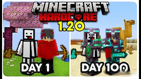 Minecraft- We survived 100 days in 1.20 trails and tails in hardcore Minecraft