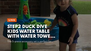 Step2 Duck Dive Kids Water Table with Water Tower & 5-Pc Accessory Set – Multicolor