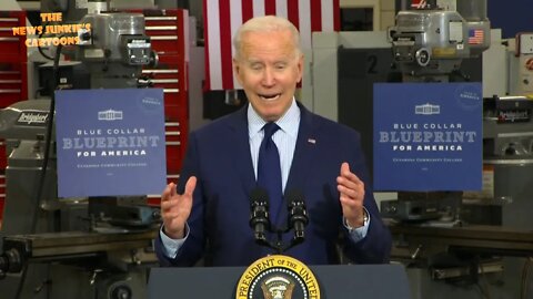 Biden gets exaggerated applause at Cuyahoga Community College.