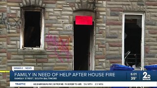 Baltimore family looking for assistance after vacant rowhome fire destroys home.