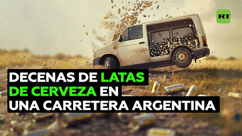 Saquean cervezas de un camión volcado en Argentina