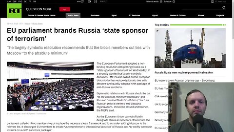EU Parliament brands Russia ‘state sponsor of terrorism’ in symbolic act, US abstains from move