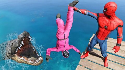 GTA 5 Spiderman Falling off Highest - Funny Moments _ GTA 5 Gameplay Fails