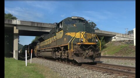 NS 1068 The Erie pulls a long Intermodal