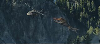 Gaint wolf attack Scene wolf vs helicopter