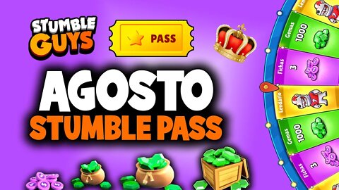 Stumble Guys - Abrindo o passe de Agosto