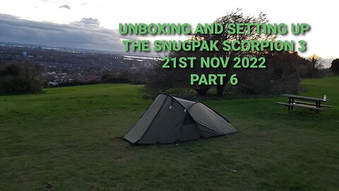 Pegging out the Snugpak scorpion 3. 21st Nov 2022