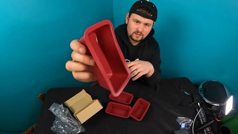 Unboxing: Silicone Mini Loaf Pan Set of 4, NonStick Easy Release Rectangle Silicone Mini Cake Pan