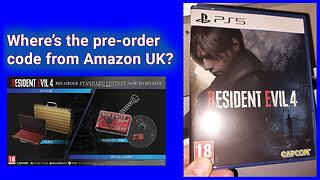 Resident Evil 4 Remake PS5 UK Unboxing preorder code for Gold Attache & Handgun Ammo Special Charm