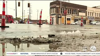 Detroit residents dealing with water main breaks following the Grand Prix