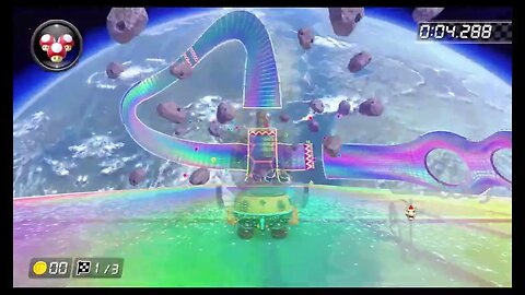 Mario Kart 8 Deluxe DLC Wave 6 Time Trials - Wii Rainbow Road (150cc) - 2:43.611