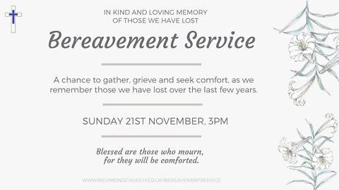 LIVESTREAM Bereavement Service 21/11/21