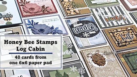 Honey Bee Stamps | Log Cabin | 40 cards from one 6x6 paper pad