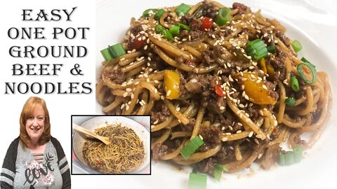 ONE POT ASIAN GROUND BEEF & NOODLES RECIPE | Easy One Pot 30 Minute Meal