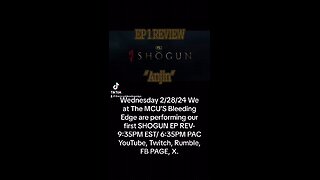 SHOGUN EP 1 Review LIVE Wednesday 2/28/24 #shogun #fx #hulu #jamesclavell #hiroyukisanada