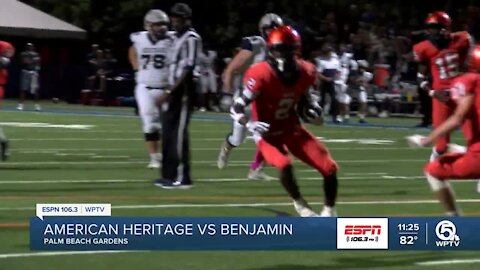 Benjamin holds off American Heritage in private school battle