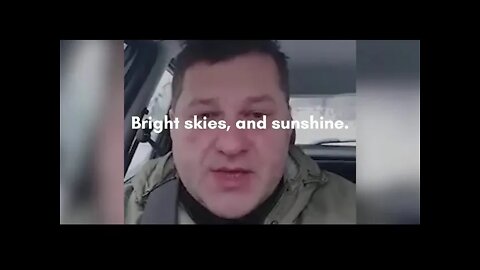 personal message from one man thanking the people protecting his family so he can fight the Russian