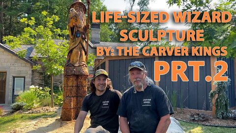 Amazing Bigger than Life-sized Wizard and pet Owl Sculpture Part 2