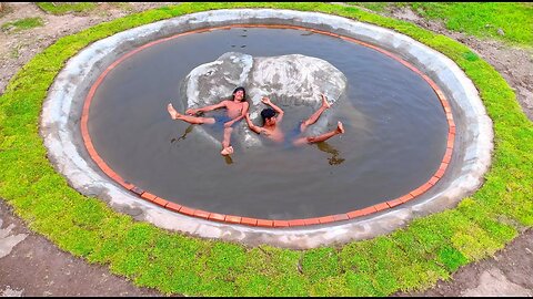 Unbelievable! Build Swimming Pool Around Elephants