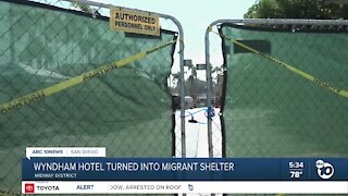Wyndham hotel turned in a temporary shelter for migrants