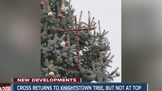 Cross returns to Knightstown Christmas Tree - just not on top