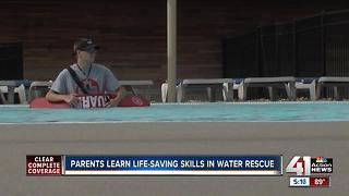 Parents learn life-saving skills in water rescue