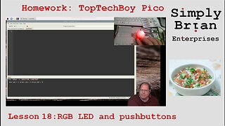 Homework Solution: TopTechBoy Pi Pico, Lesson #18: RGB LED with pushbuttons