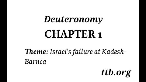 Deuteronomy Chapter 1 (Bible Study)