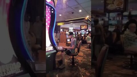 Guy Plays Slot Machine With Water Leak! #MegaFails #Shorts