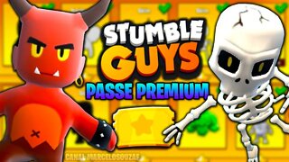 Comprando e Terminando o Primeiro Passe Premium do Stumble Guys