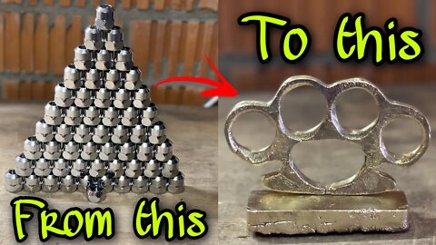 How to Make Knuckles From Scrap Brass #devilforge #brass