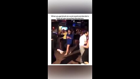 Drunk co worker shows her moves