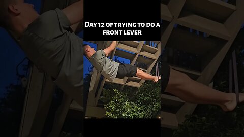 Day 12 of trying to do a frontlever. #workout #fun #practice #frontlever #calisthenics #shorts