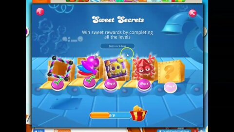 Sweet Secrets Day 3 in Candy Crush Saga for fun and prizes. Focusing on the Sour Skull.