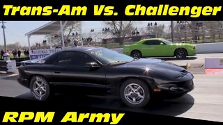 Stick Shift Trans Am Vs Dodge Challenger Drag Racing