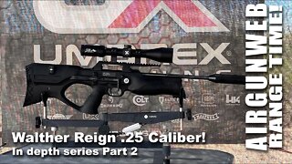 AIRGUN RANGE TIME - Umarex Walther Reign .25 Series Part 2 - Dialing in the Pressure Curve