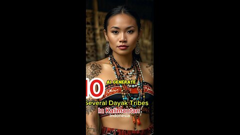 Several Dayak Tribes in Kalimantan Indonesia