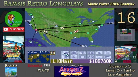 Aerobiz Supersonic | SNES | Level 3 | Scenario 3 | Los Angeles - Episode #16 | Longplay