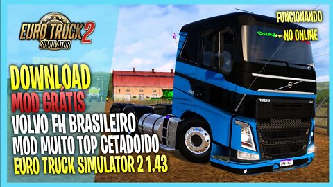 ▶️ETS2 1.43 VOLVO FH16 BRASILEIRO + INTERIOR TOP EURO TRUCK SIMULATOR 2 1.43