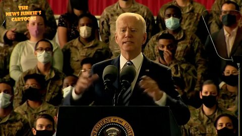 Biden at Royal Air Force Mildenhall in UK: 'I keep forgetting I'm president.'