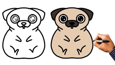 Como Desenhar um Pug Kawaii