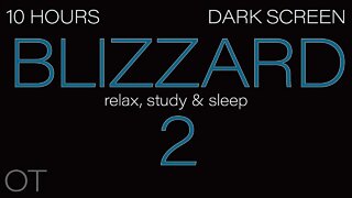 BLIZZARD| Howling Wind & Blowing Snow Sounds for Sleeping| Relaxing| Studying| DARK BLACK SCREEN V2