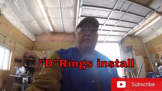 Stick welding heavy duty "d" rings on a equipment trailer