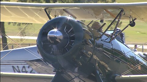 Aviation Rare and Beautiful Waco YMF-F5C NC110AS Taxi, Takeoff and Flyby Biplane