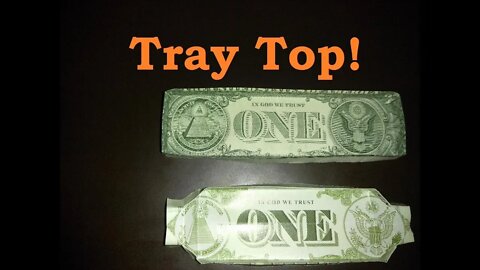 Origami Tray Box Top / Cover for Previous Fancy Tip Tray Video, Money Origami Dollar Design © #DrPhu